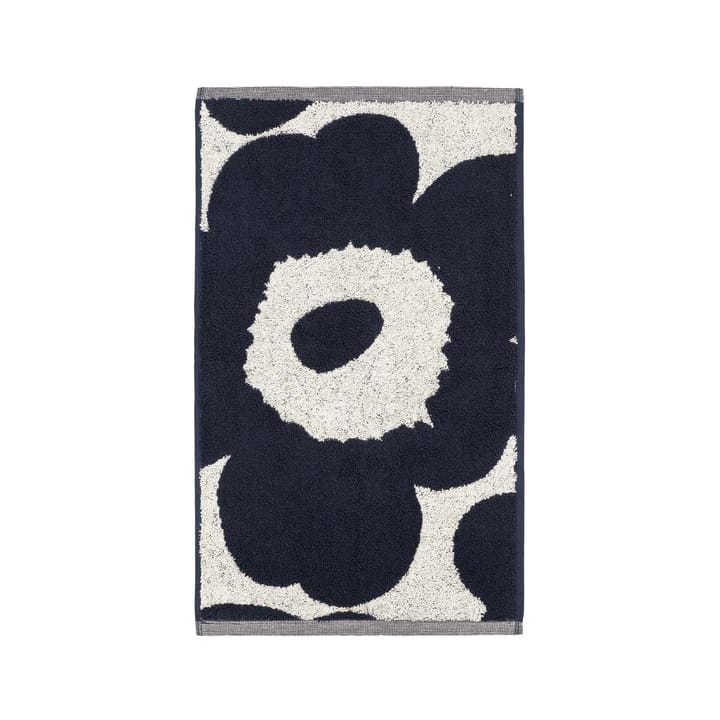 Unikko πετσέτα φυσικό λευκό-σκούρο μπλε - 30x50 cm - Marimekko