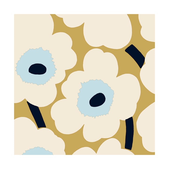 Χαρτοπετσέτες Unikko 33x33 cm 20-pack - Beige-Blue - Marimekko