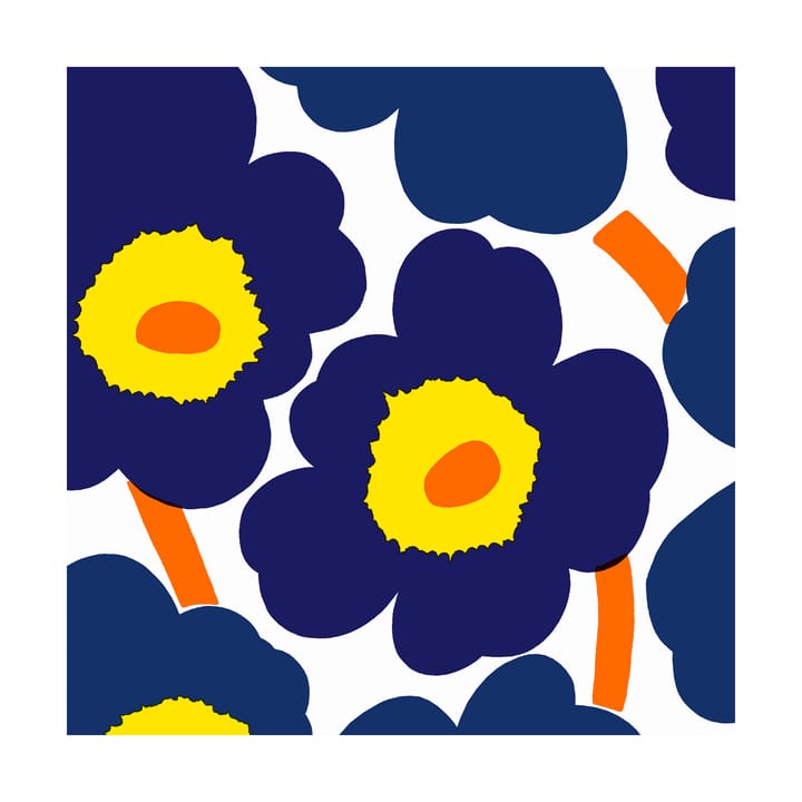 Χαρτοπετσέτες Unikko 33x33 cm 20-pack - Blue-Yellow - Marimekko