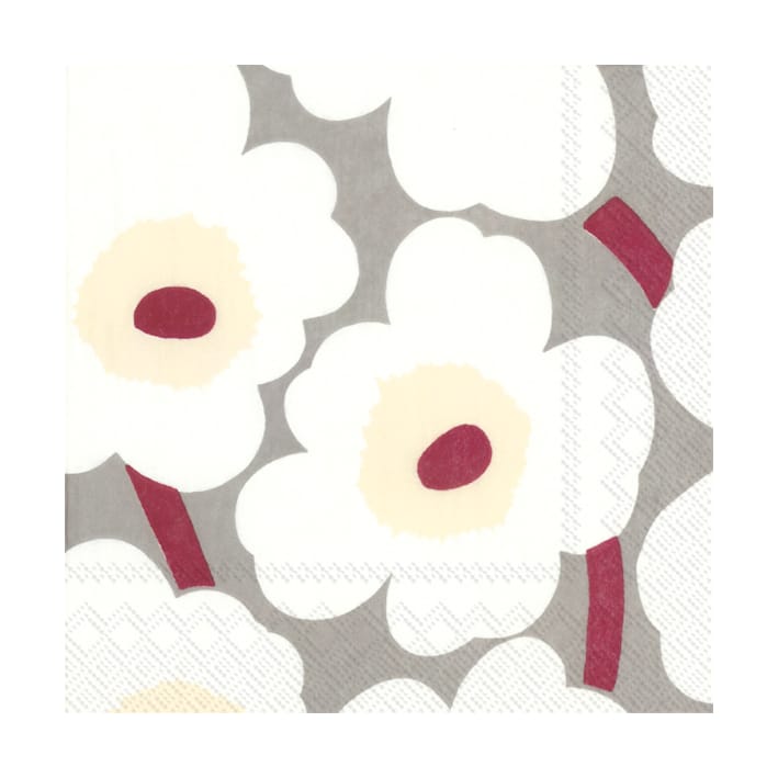 Χαρτοπετσέτες Unikko 33x33 cm 20-pack - Cream - Marimekko