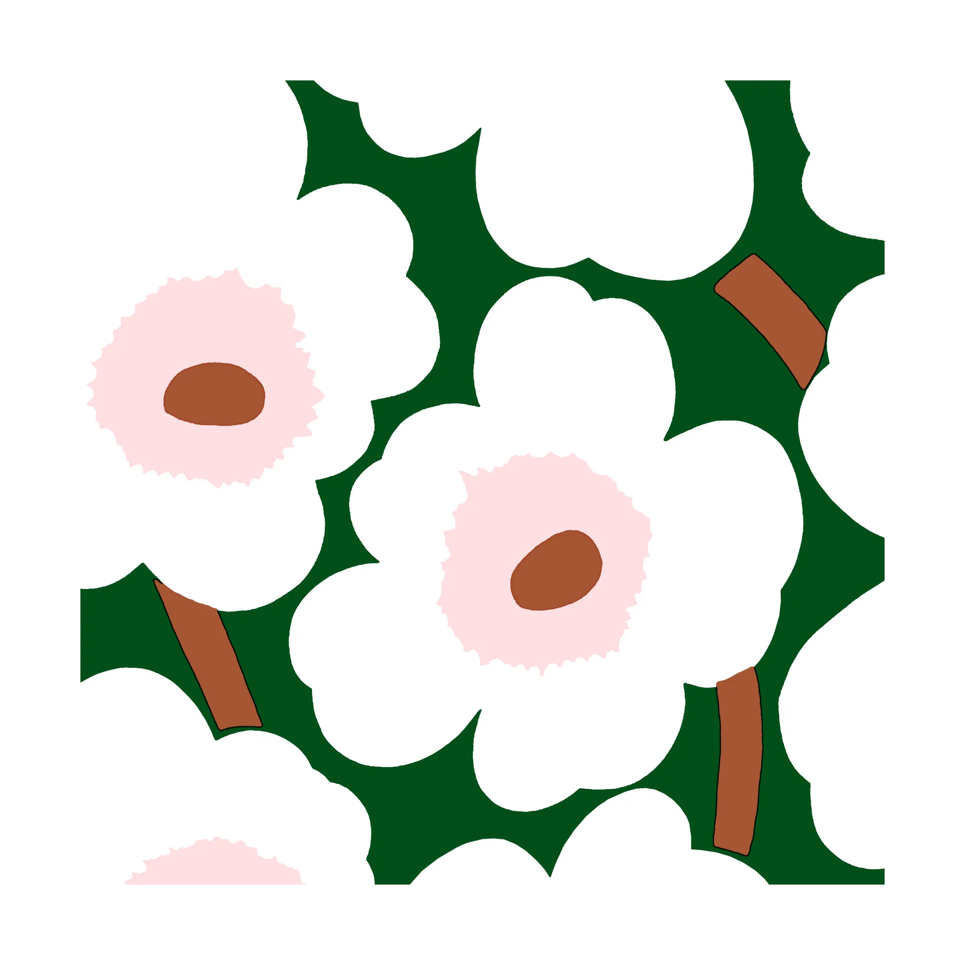 Χαρτοπετσέτες Unikko 33x33 cm 20-pack, Dark green Marimekko