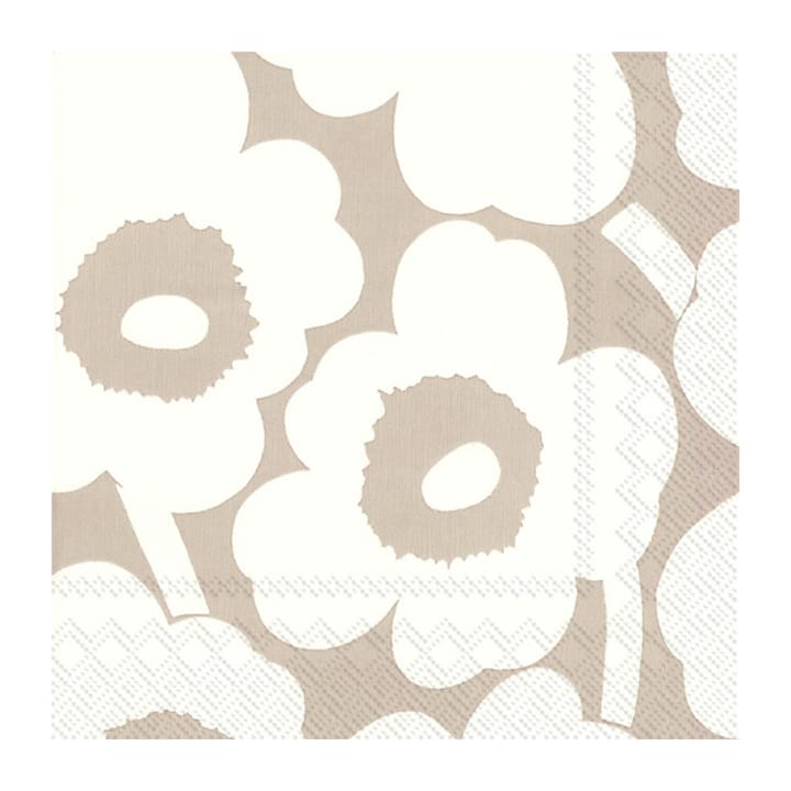 Χαρτοπετσέτες Unikko 33x33 cm 20-pack - Linen-cream - Marimekko