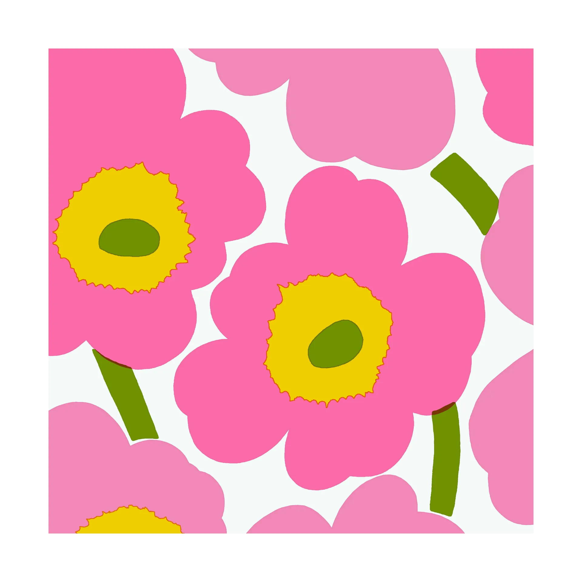 Χαρτοπετσέτες Unikko 33x33 cm 20-pack, Pink Marimekko