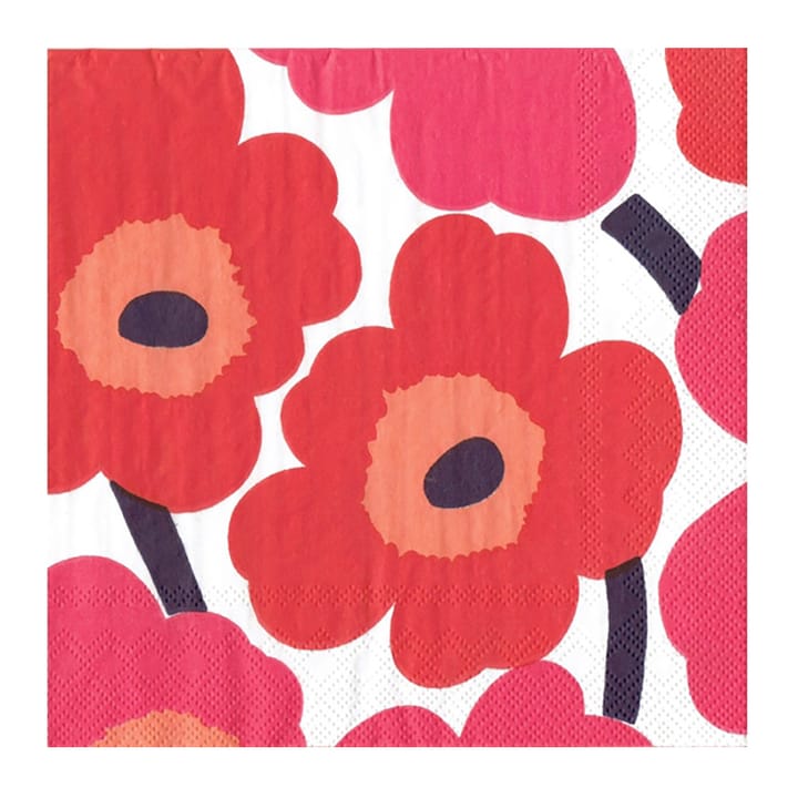 Χαρτοπετσέτες Unikko 33x33 cm 20-pack - κόκκινο - Marimekko