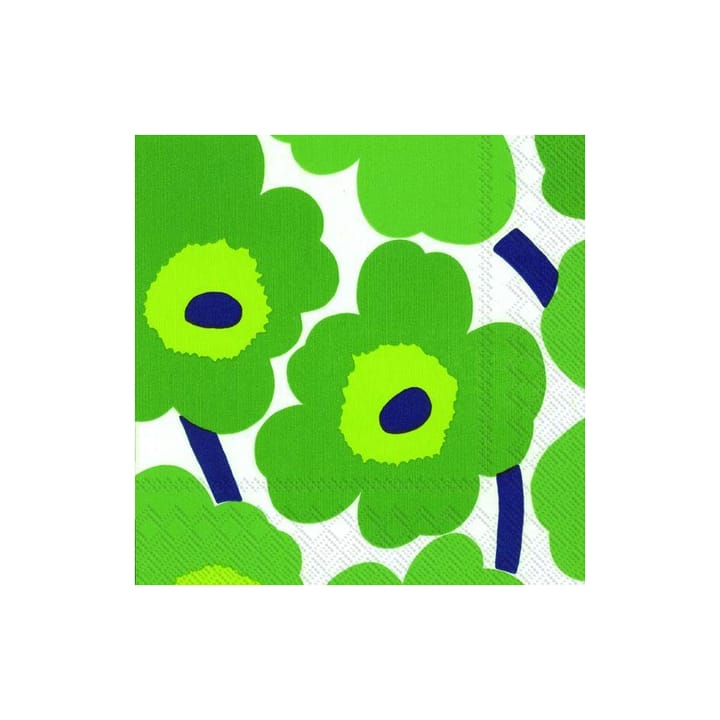 Χαρτοπετσέτες Unikko 33x33 cm 20-pack, πράσινο Marimekko