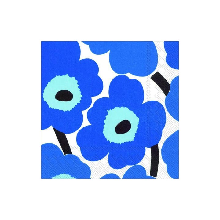 Χαρτοπετσέτες Unikko 33x33 cm 20-pack - μπλε - Marimekko