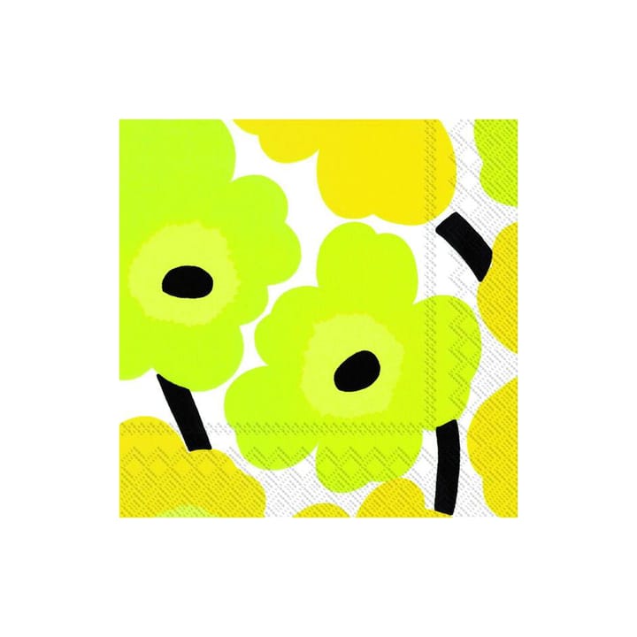 Χαρτοπετσέτες Unikko 33x33 cm 20-pack - κίτρινο - Marimekko