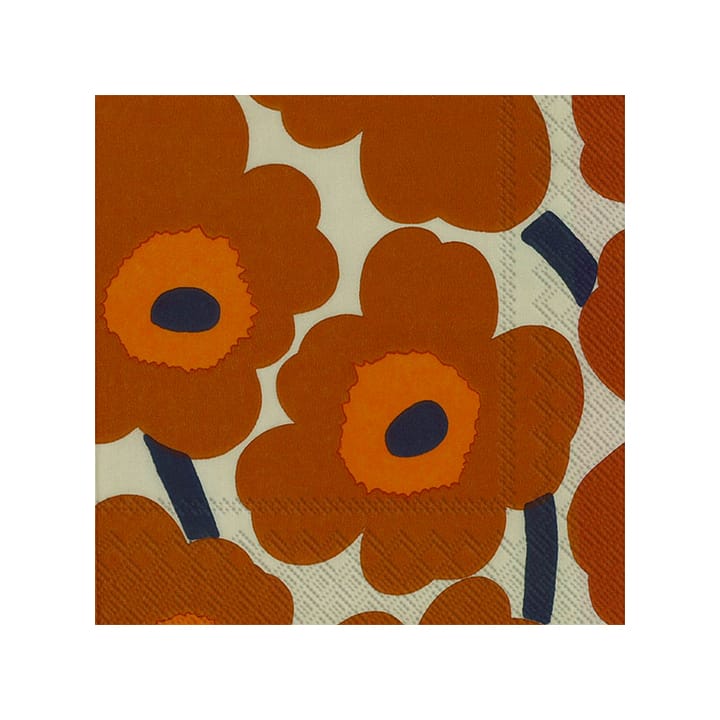 Χαρτοπετσέτες Unikko 33x33 cm 20-pack - τερακότα - Marimekko