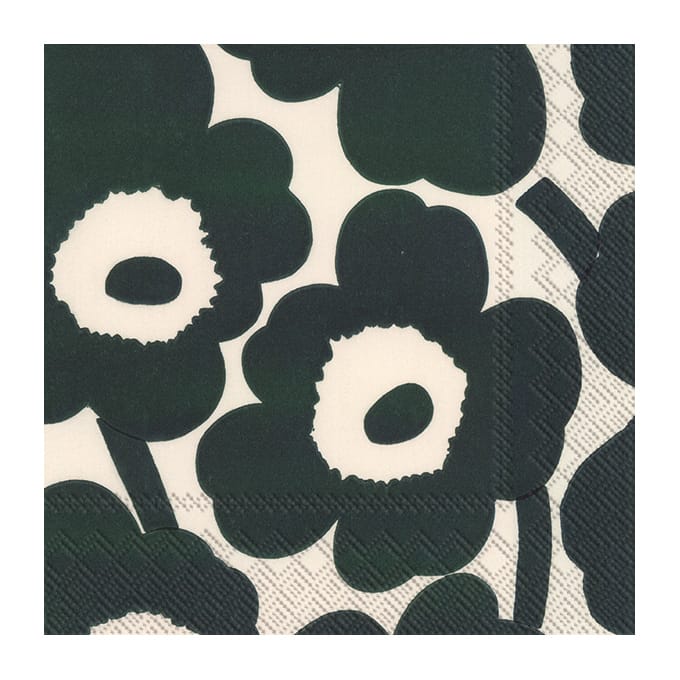 Χαρτοπετσέτες Unikko 33x33 cm 20-pack - Κρεμ πράσινο - Marimekko