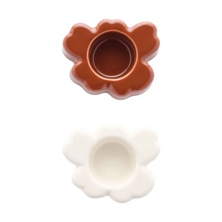 Unikko φανάρι κεριού 3x10 εκ. 2-pack - White-chestnut - Marimekko