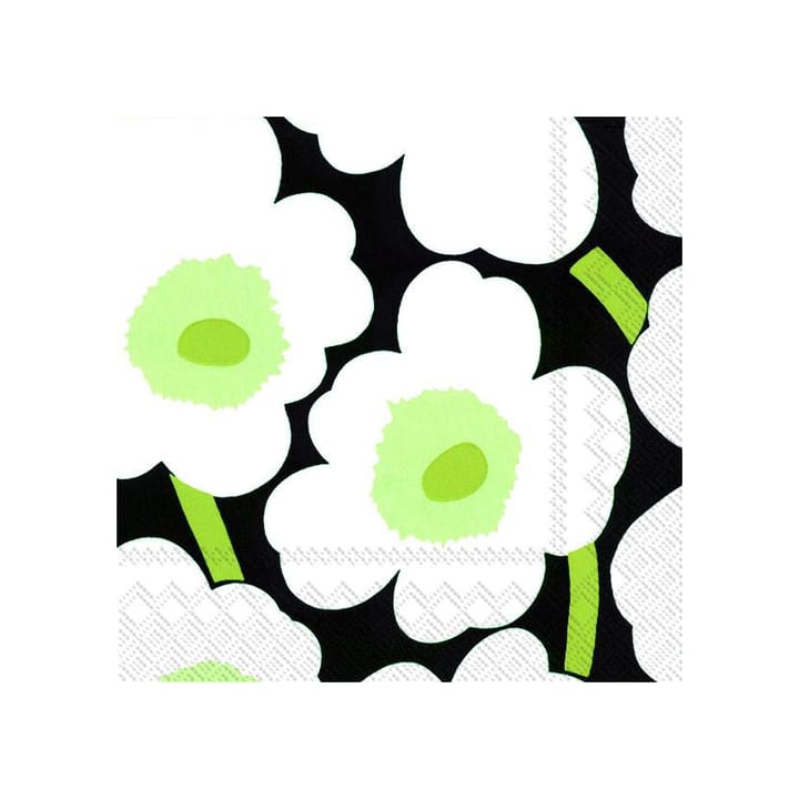 Unikko πετσέτα 40x40 cm Συσκευασία 20 τεμαχίων - μαύρο - Marimekko