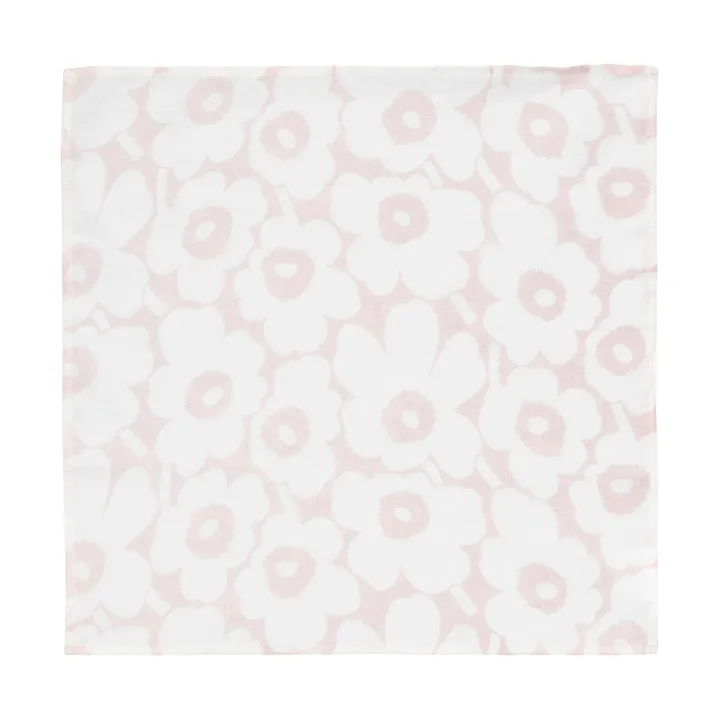 Μίνι unikko υφασμάτινη πετσέτα 43x43 εκ. - White-pink - Marimekko