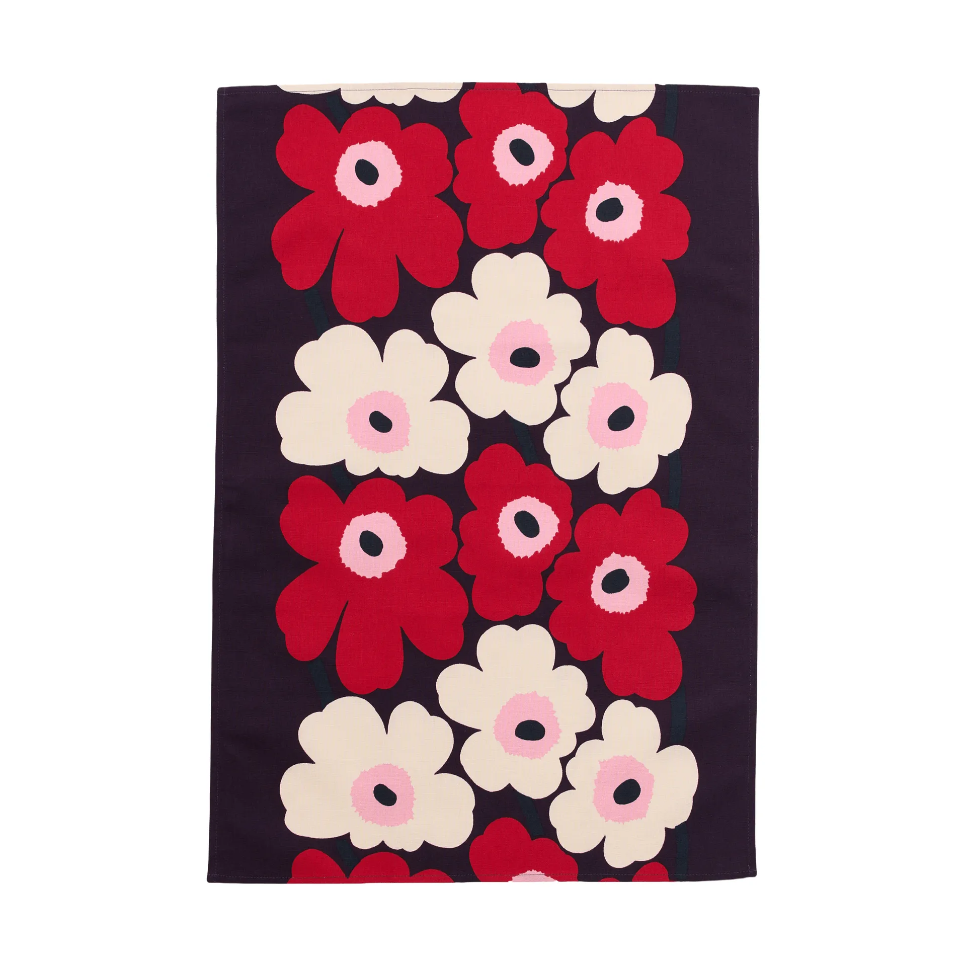 Unikko πετσέτα κουζίνας 47x70 εκ., Plum-cranberry-Off white-rose Marimekko