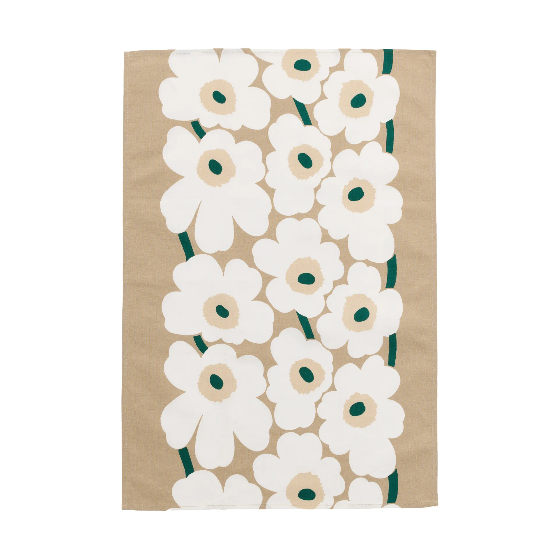 Unikko πετσέτα κουζίνας 47x70 εκ., Sand-white-hay-emerald Marimekko
