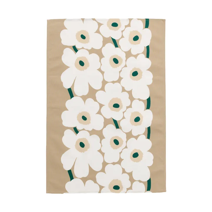 Unikko πετσέτα κουζίνας 47x70 εκ. - Sand-white-hay-emerald - Marimekko