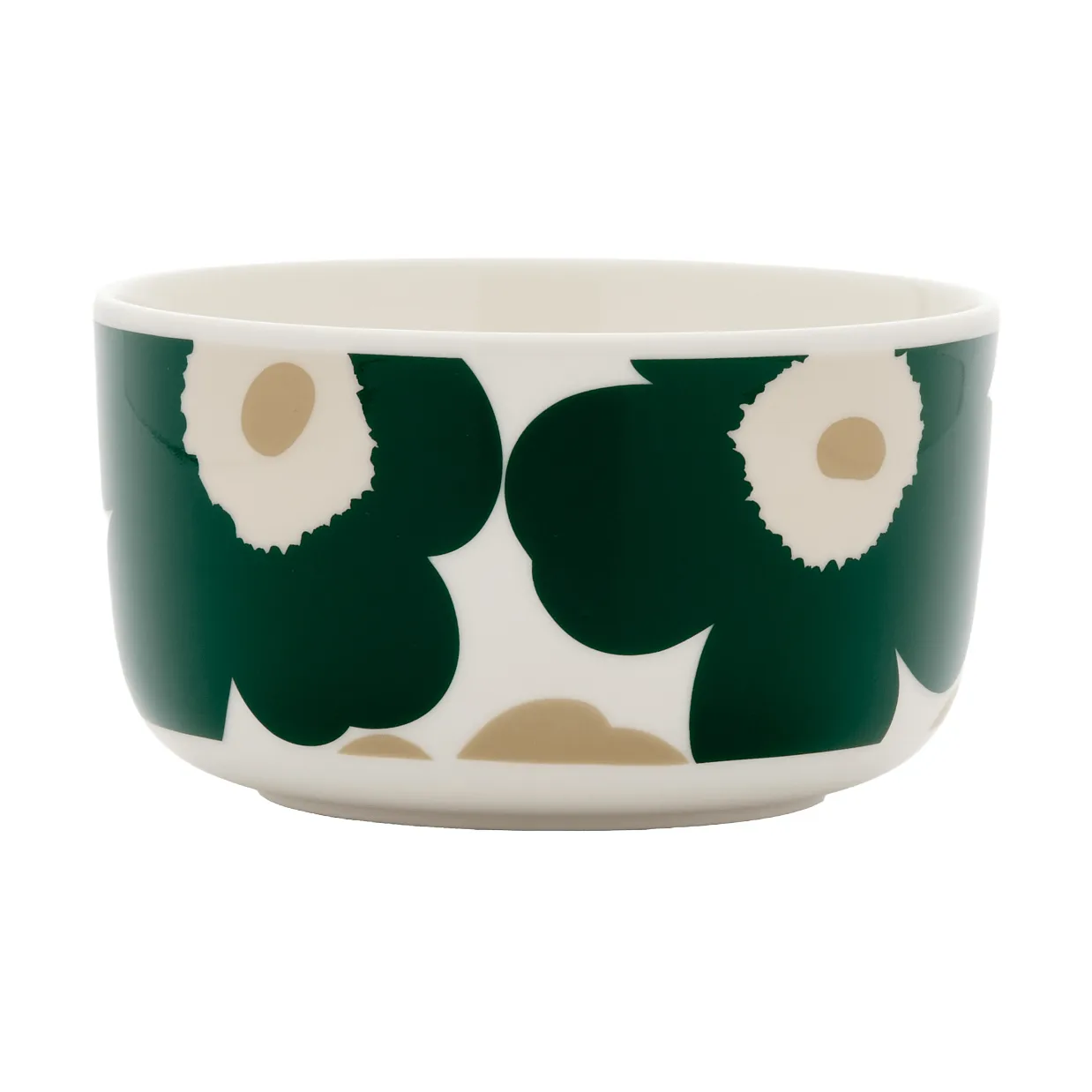 Unikko μπολ 5 dl, Λευκό-dark green-μπεζ-light sand Marimekko