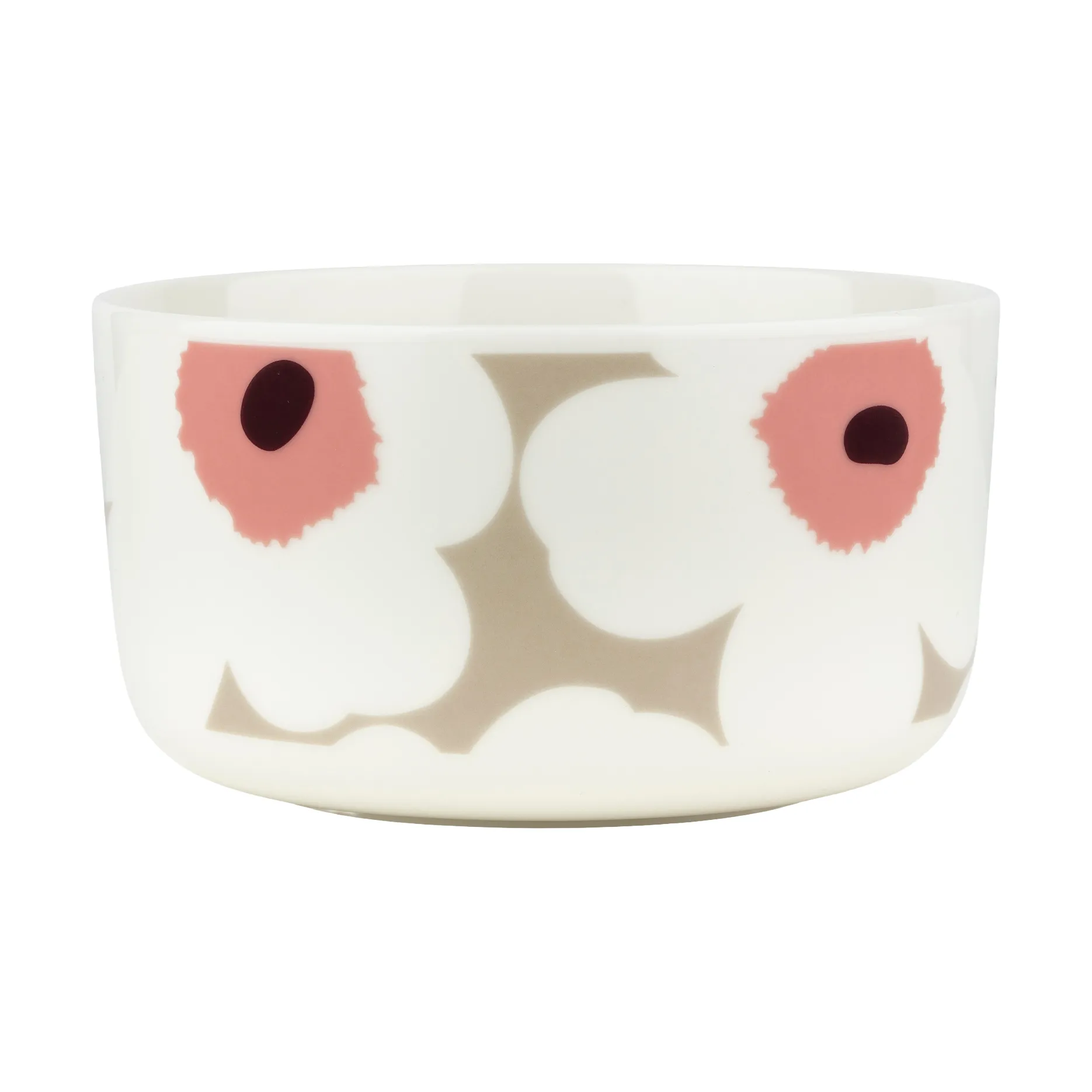 Unikko μπολ 5 dl, White-clay-powder-dark wine Marimekko