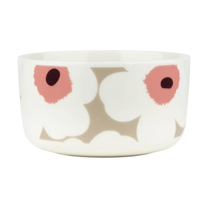 Unikko μπολ 5 dl - White-clay-powder-dark wine - Marimekko