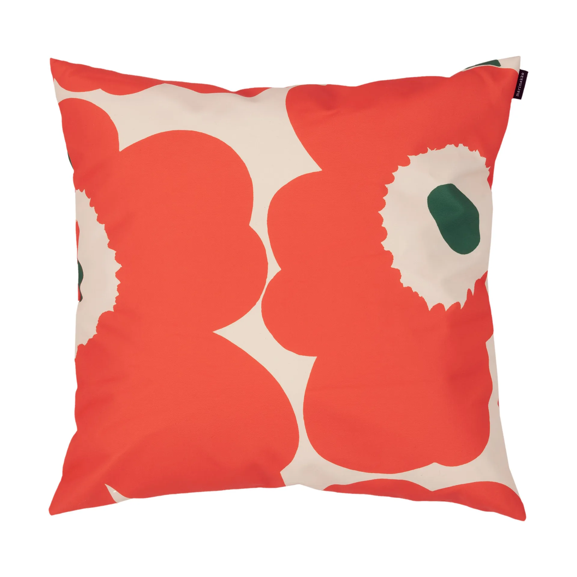 Unikko θήκη μαξιλαριού από πολυεστέρα 50x50 εκ., Cotton-orange-green Marimekko