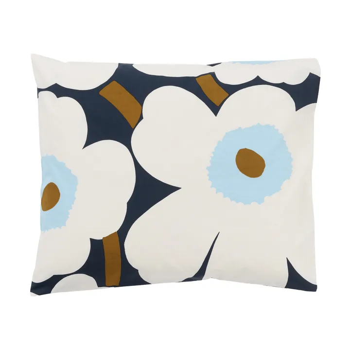 Unikko μαξιλαροθήκη 50x60 εκ. - Blueberry-off white-cold blue - Marimekko