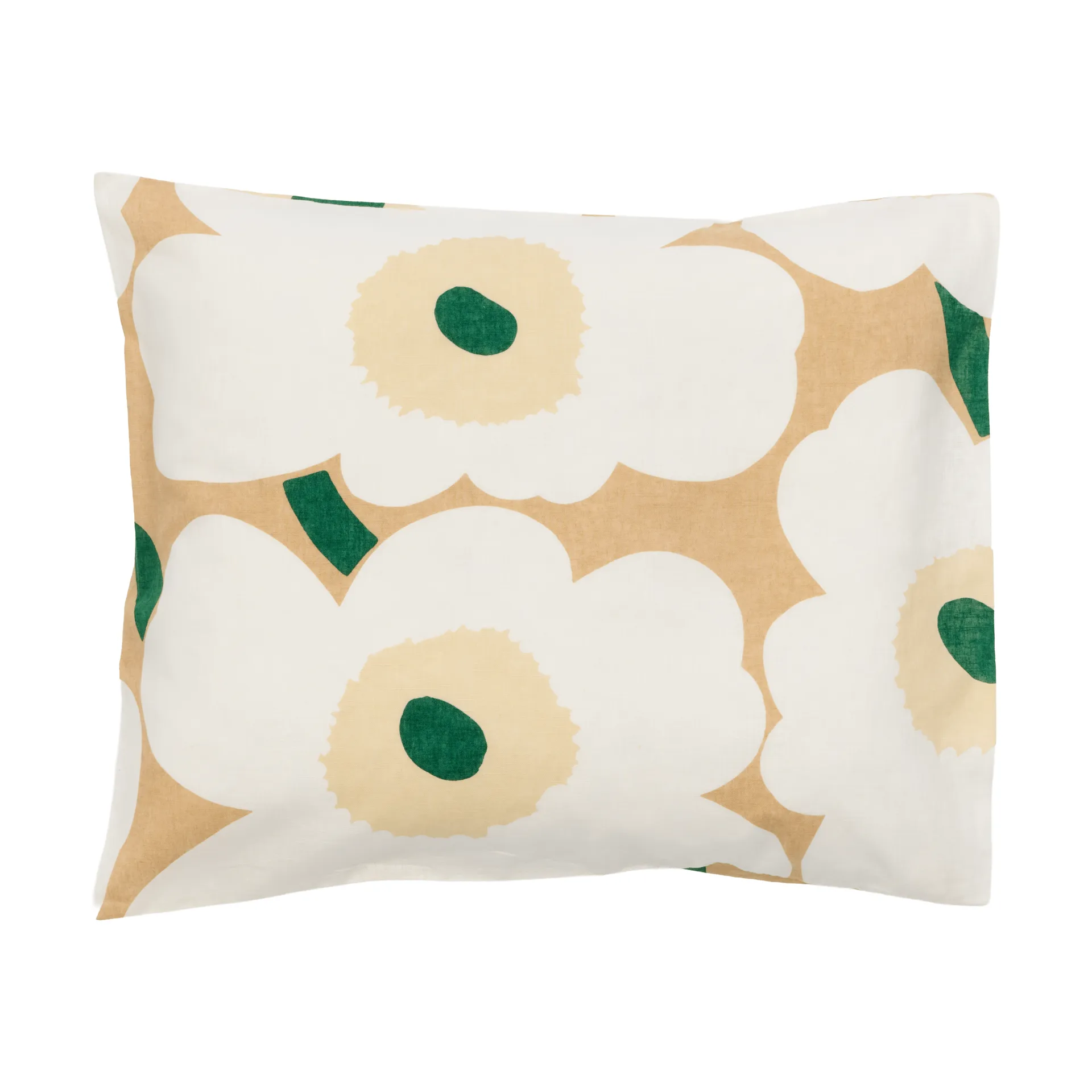 Unikko μαξιλαροθήκη 50x60 cm, Sand-off white-hay-emerald Marimekko