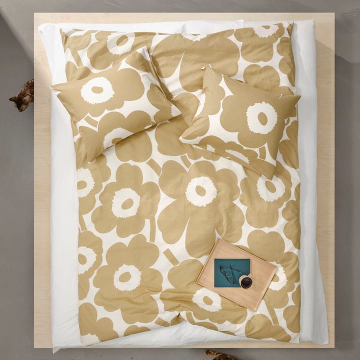 Unikko μαξιλαροθήκη με βαμβακερό τελείωμα 50x60 cm, Μπεζ Marimekko
