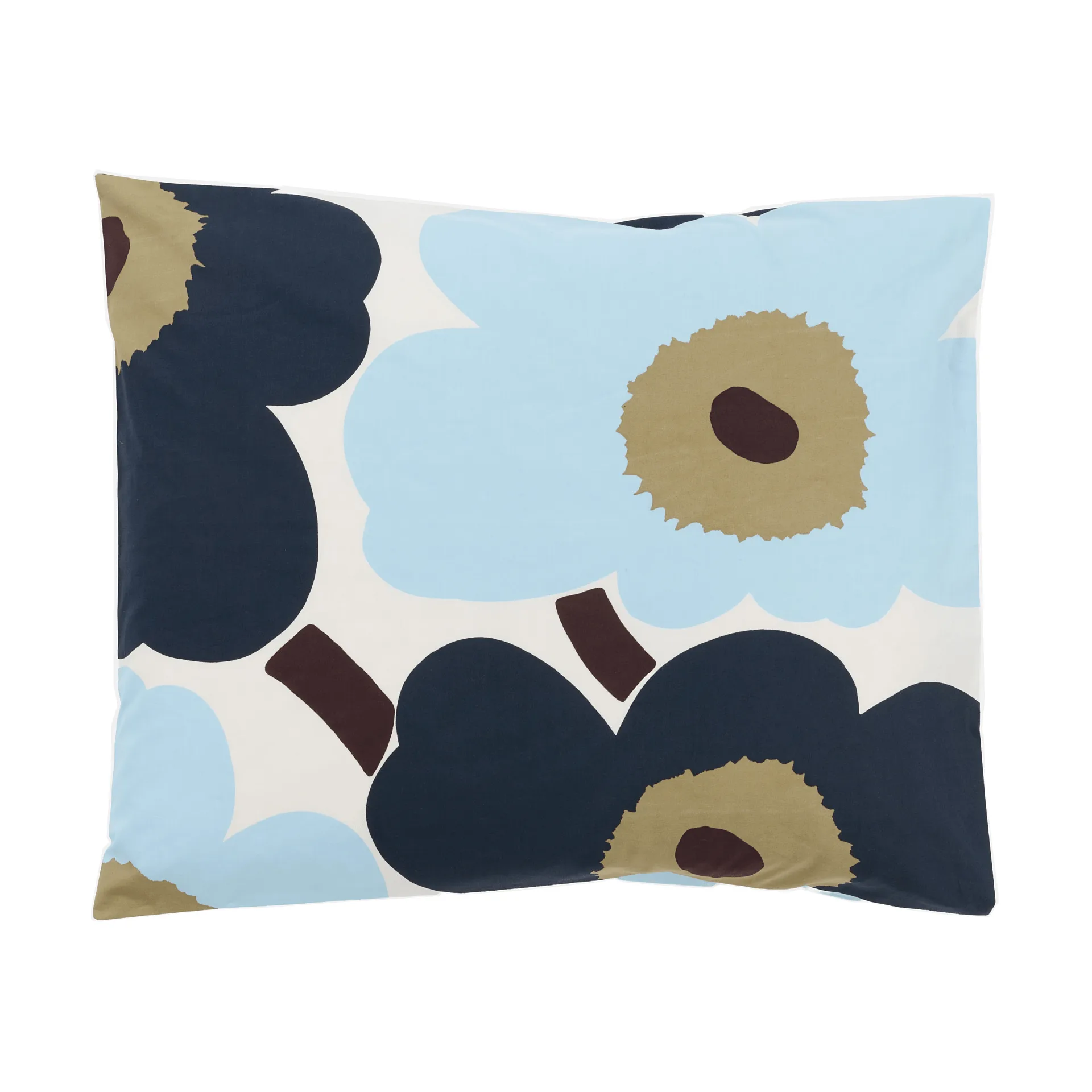 Unikko μαξιλαροθήκη 50x60 εκ., Off white-blueberry-cold blue Marimekko