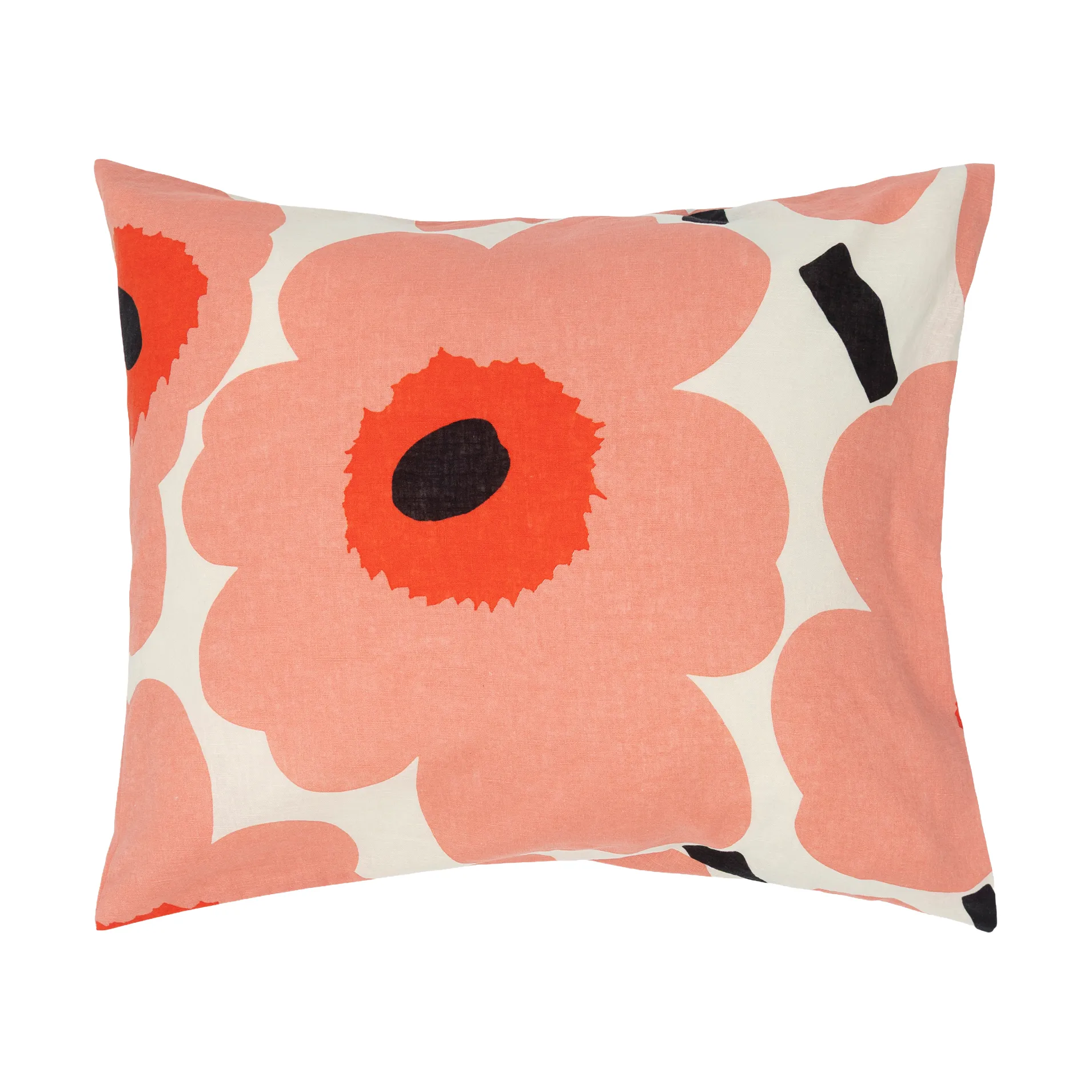 Unikko μαξιλαροθήκη 50x60 εκ., Off white-coral-orange red-charcoal Marimekko