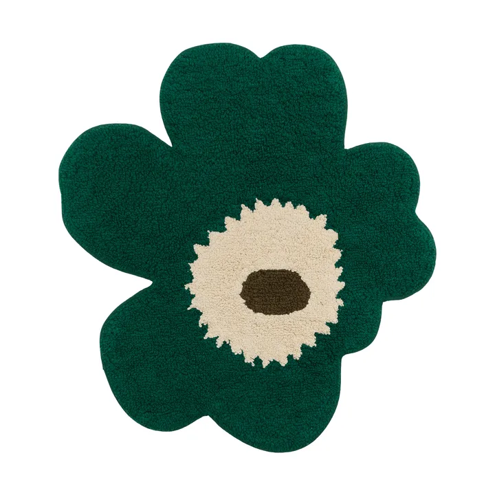 Χαλάκι μπάνιου Unikko 73x74 εκ. - Emerald-off white-mole - Marimekko