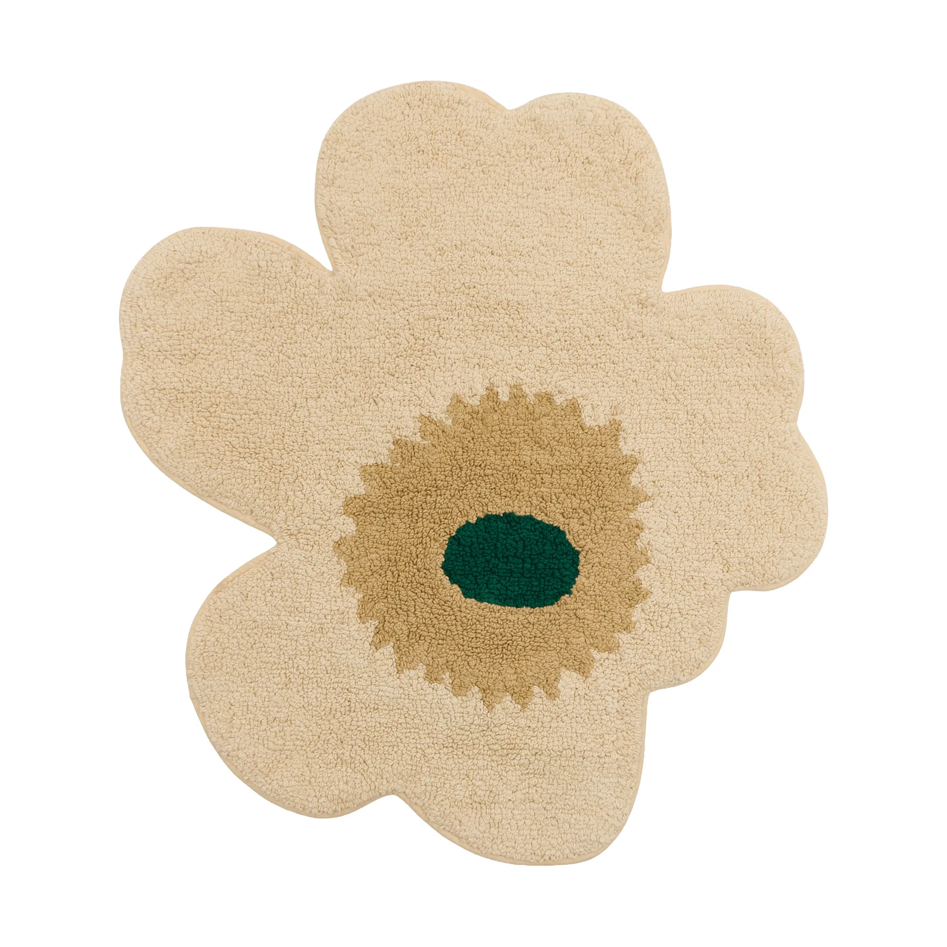 Χαλάκι μπάνιου Unikko 73x74 εκ., Hay-sand-emerald Marimekko