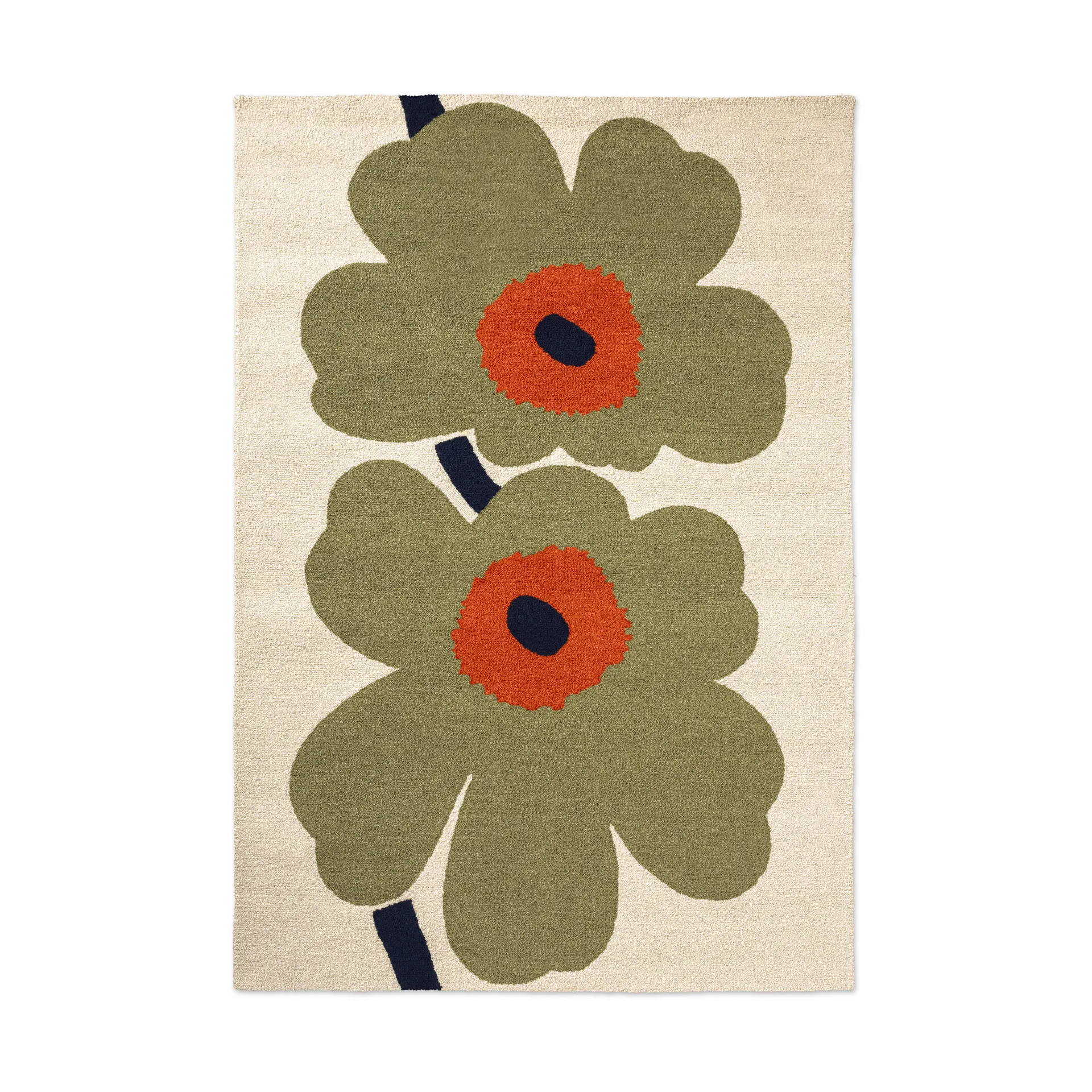 Unikko anniversary πατάκι εξωτερικού χώρου, Dusty green, 200x280 εκ. Marimekko