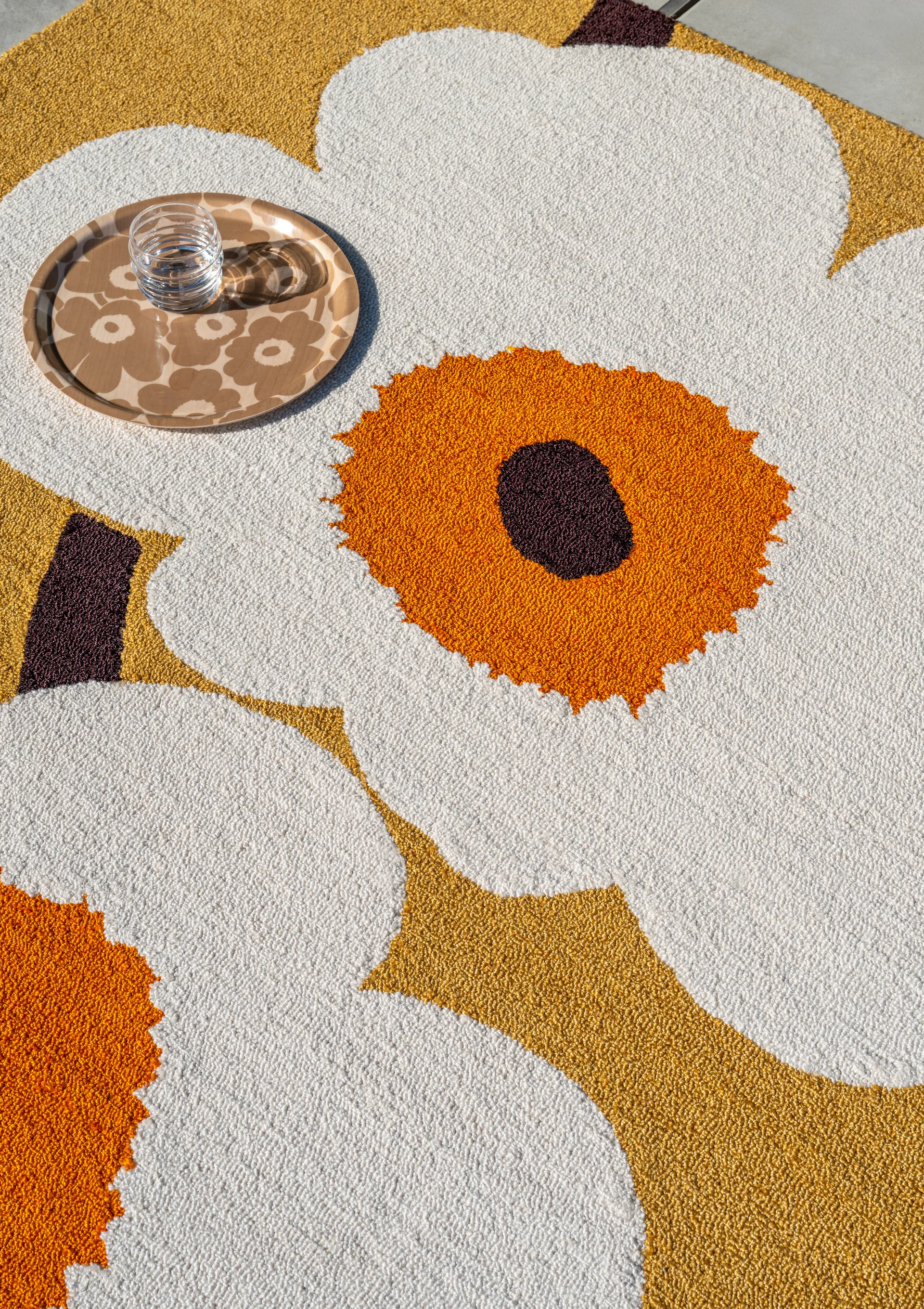 Unikko anniversary πατάκι εξωτερικού χώρου, Honey, 140x200 εκ. Marimekko