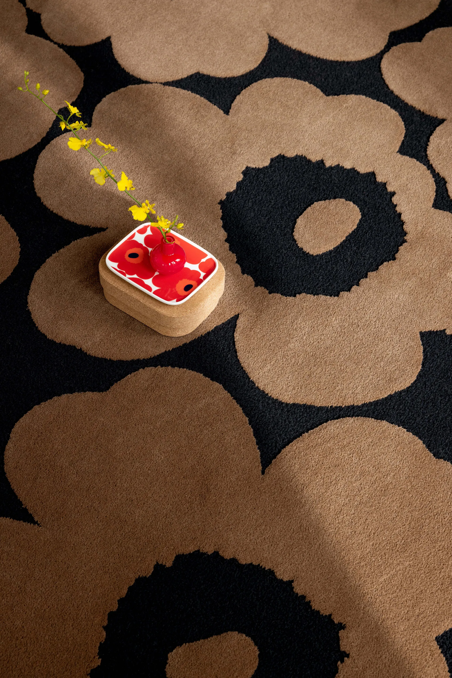 Μάλλινο χαλί Unikko, Beige, 170x240 cm Marimekko