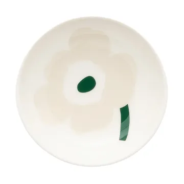 Unikko βαθύ πιάτο - Beige-white-light sand-dark green - Marimekko