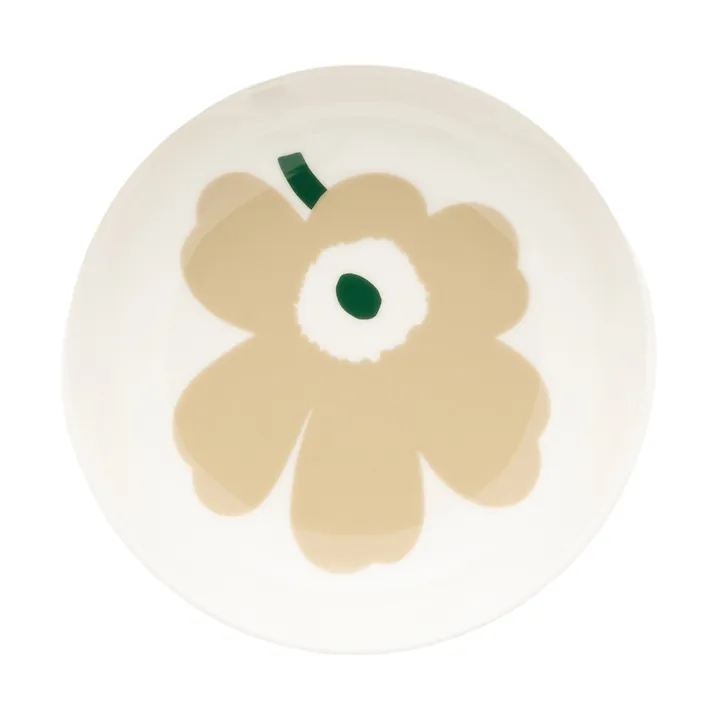 Unikko βαθύ πιάτο - Beige-white-light sand-dark green - Marimekko