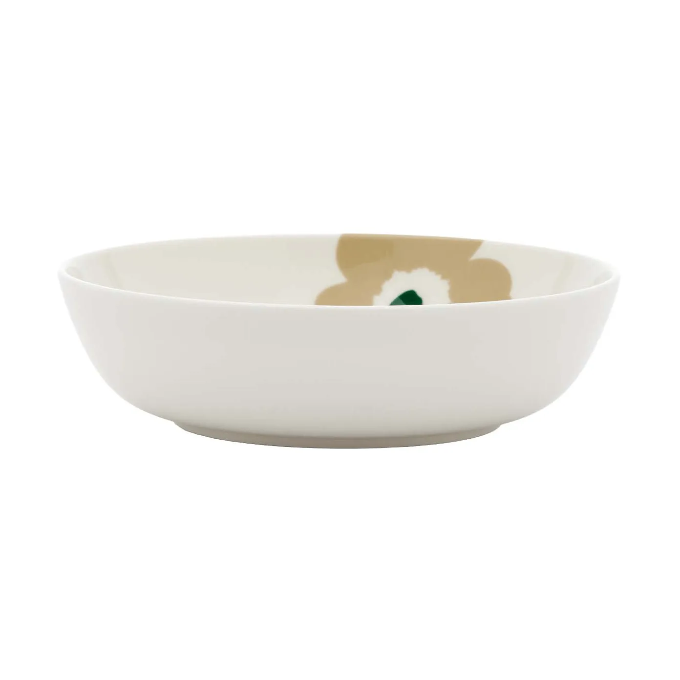 Unikko βαθύ πιάτο, Beige-white-light sand-dark green Marimekko