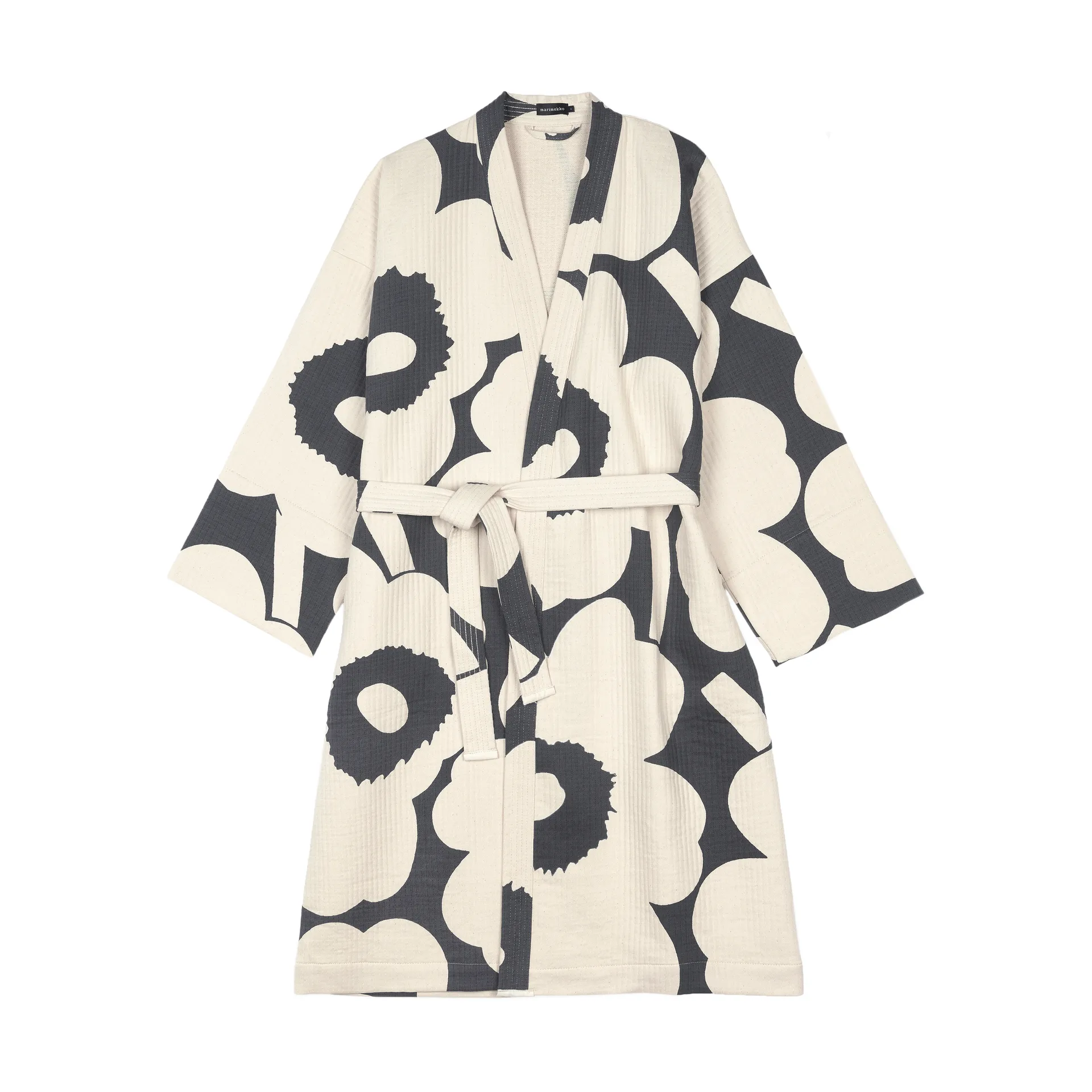 Unikko μπουρνούζι, Charcoal-off white, S Marimekko