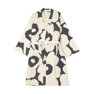 Unikko μπουρνούζι - Charcoal-off white, S - Marimekko