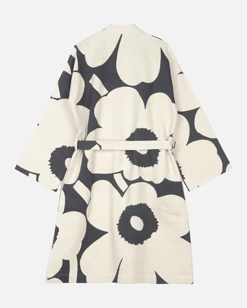 Unikko μπουρνούζι - Charcoal-off white, S - Marimekko