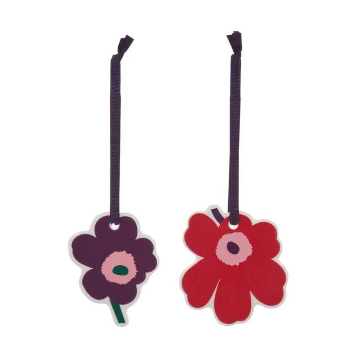 Unikko διακοσμητικό κρεμαστό - Cranberry-pink-plum, 2 τεμάχια - Marimekko