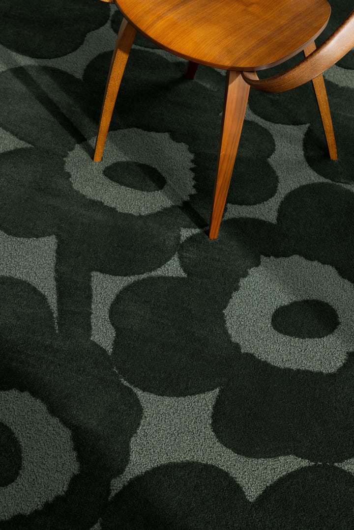 Μάλλινο χαλί Unikko, Dark Green, 140x200 cm Marimekko