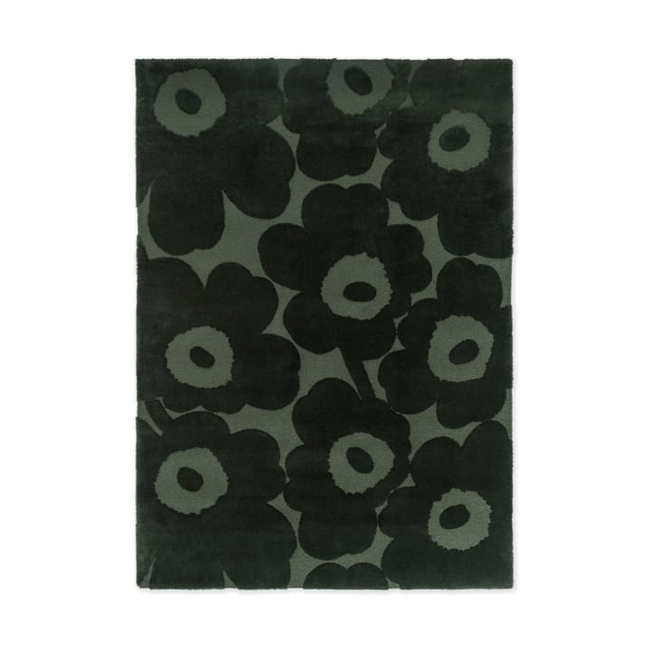 Μάλλινο χαλί Unikko - Dark Green, 170x240 cm - Marimekko