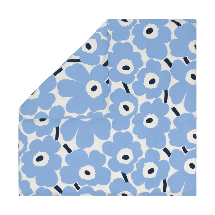 Unikko jersey πάπλωμα - Off white, light blue, navy, 240x220 εκ. - Marimekko