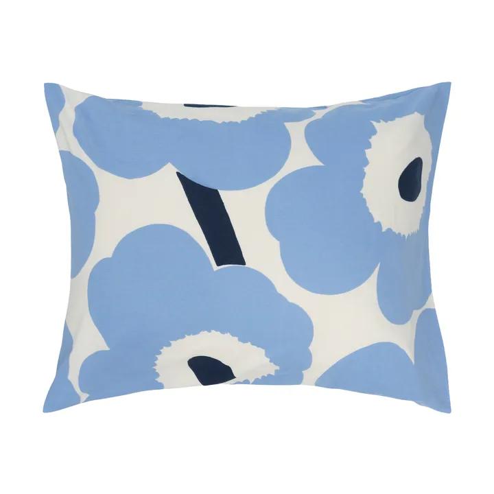 Unikko jersey μαξιλαροθήκη - Off white, light blue, navy, 50x60 εκ. - Marimekko