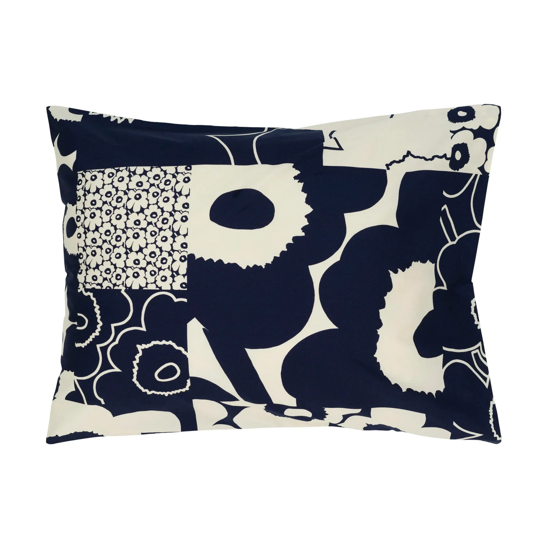 Unikko kollaasi μαξιλαροθήκη 50x60 cm, Off-white-dark blue Marimekko