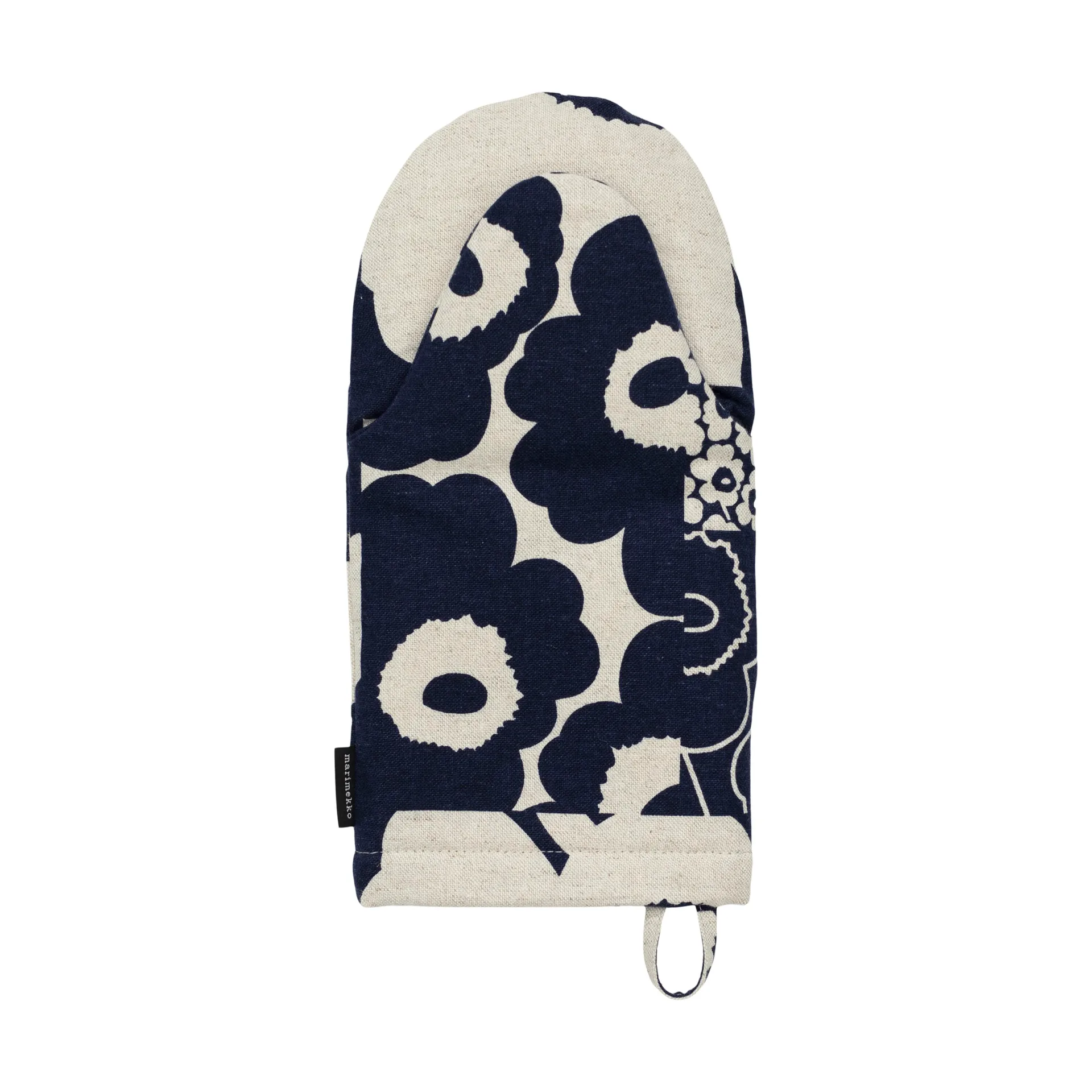 Unikko kollaasi γάντι φούρνου, Linen-dark navy Marimekko