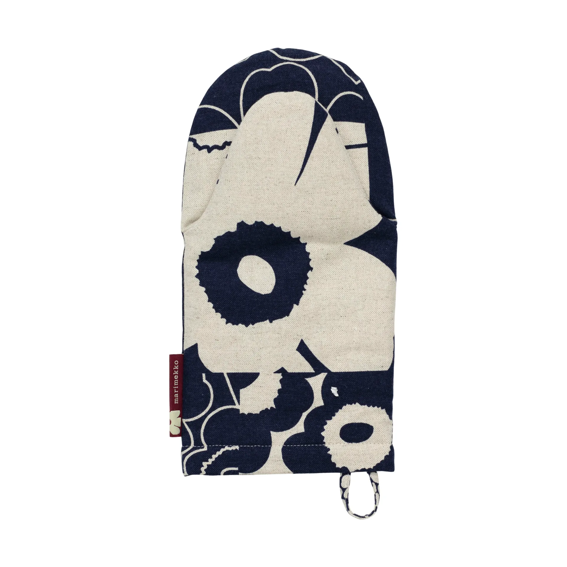 Unikko kollaasi γάντι φούρνου, Linen-dark navy Marimekko