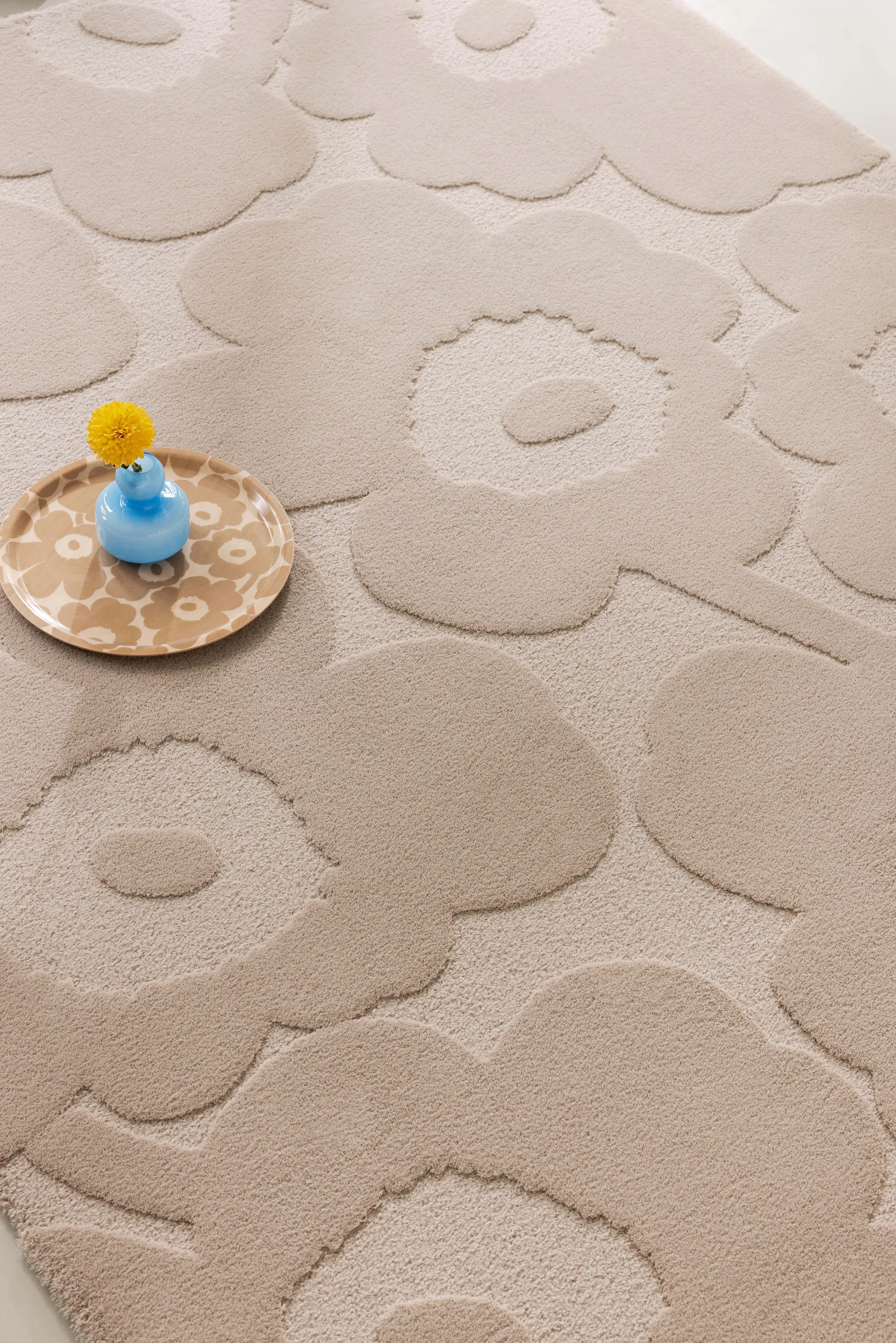 Μάλλινο χαλί Unikko, Light Beige, 140x200 cm Marimekko