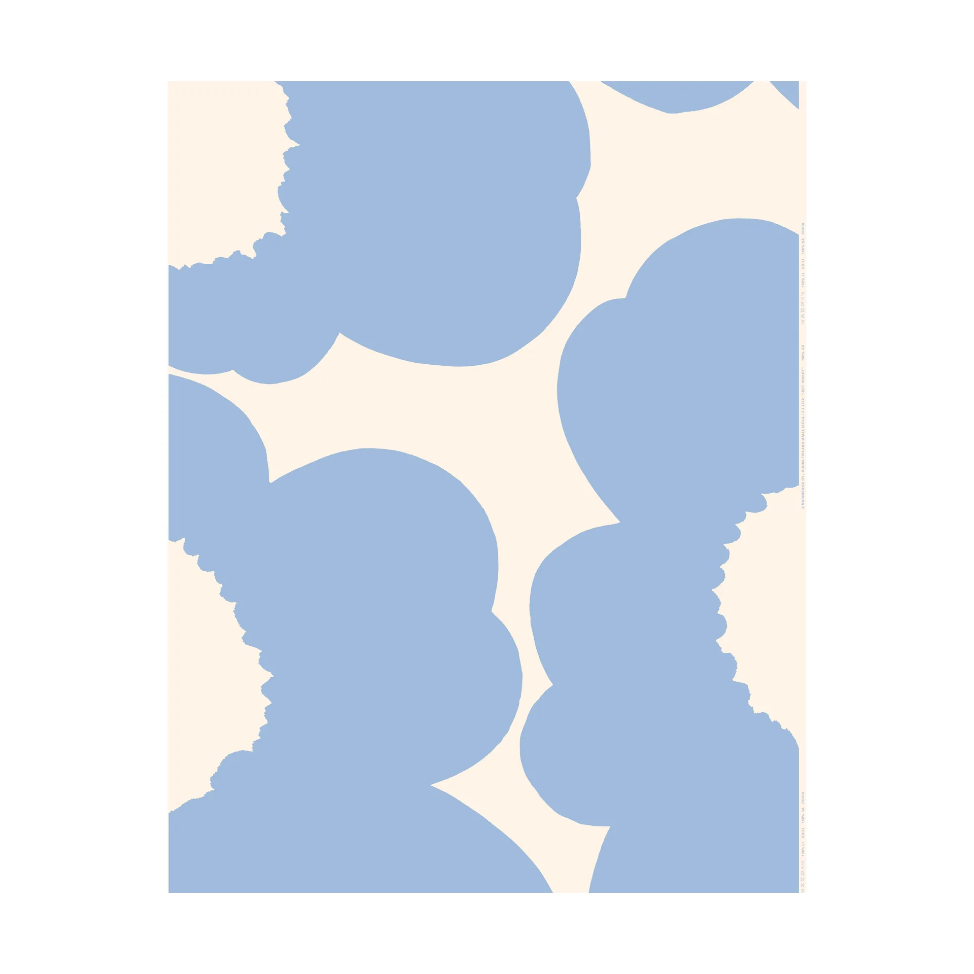 Unikko ύφασμα, Light blue-bomullssatin Marimekko