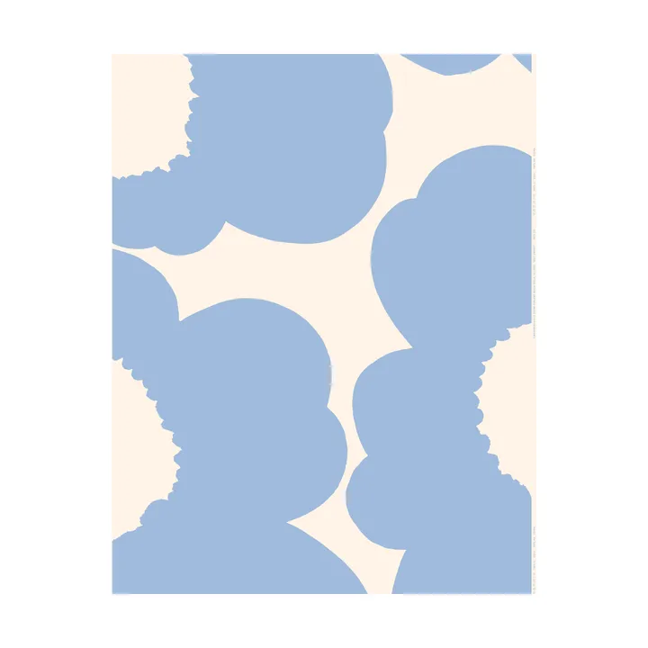 Unikko ύφασμα - Light blue-bomullssatin - Marimekko